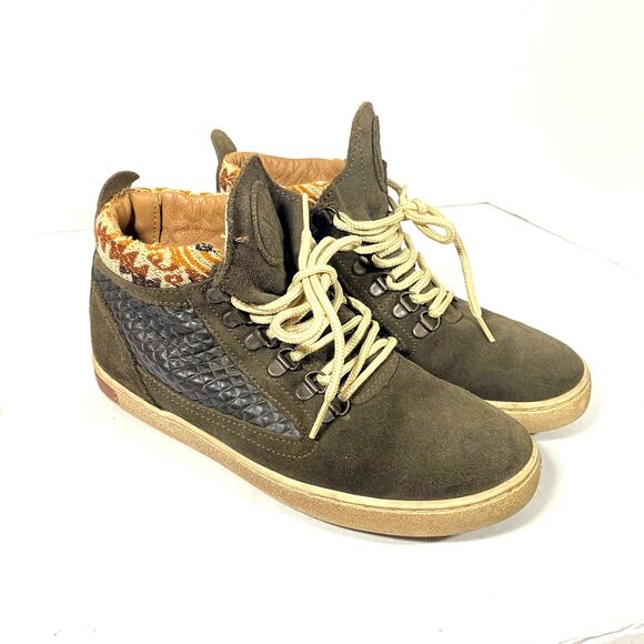 Inkkas Woods Camping Boot Ankle Bootie Brown Southwestern Style Lace Up Sz W9 M7 - Picture 1 of 10